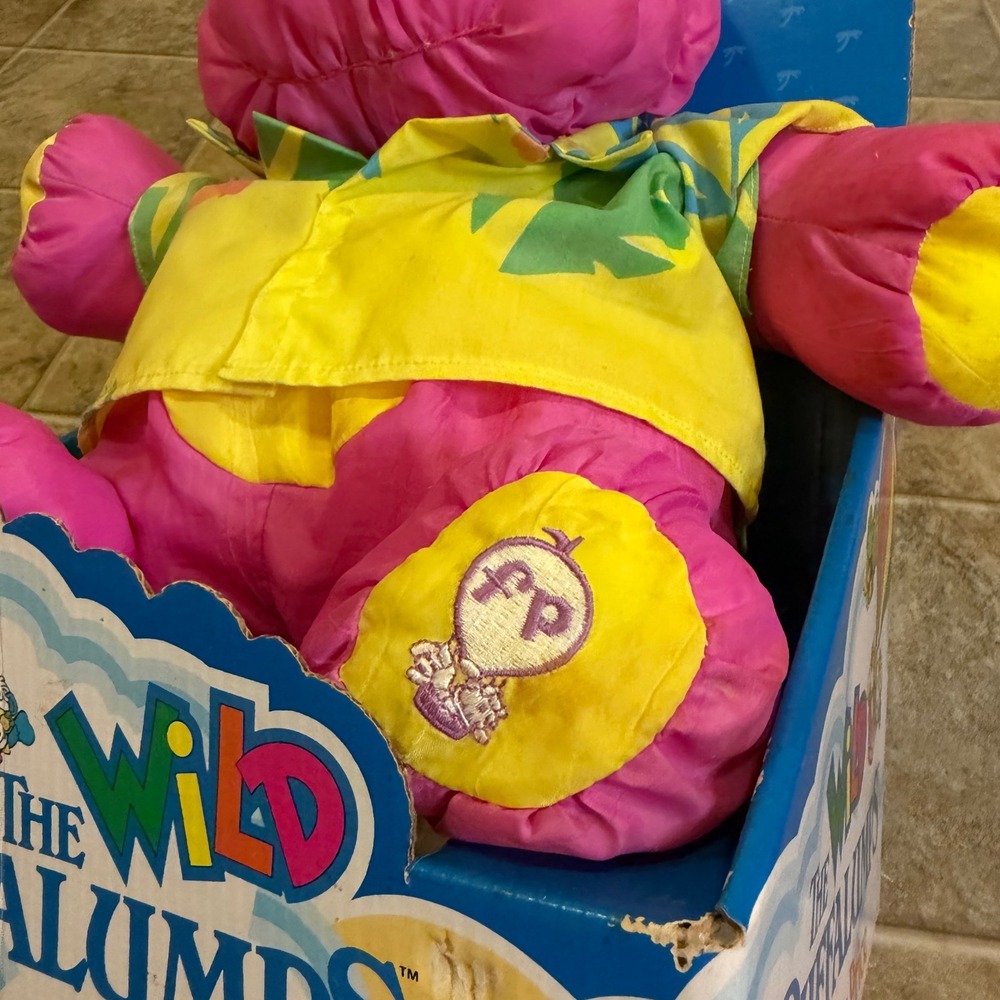 Fisher-Price The Wild Puffalumps Rhino Pink Plush Vintage 80s 90s Toy 8050 - Picture 16 of 16